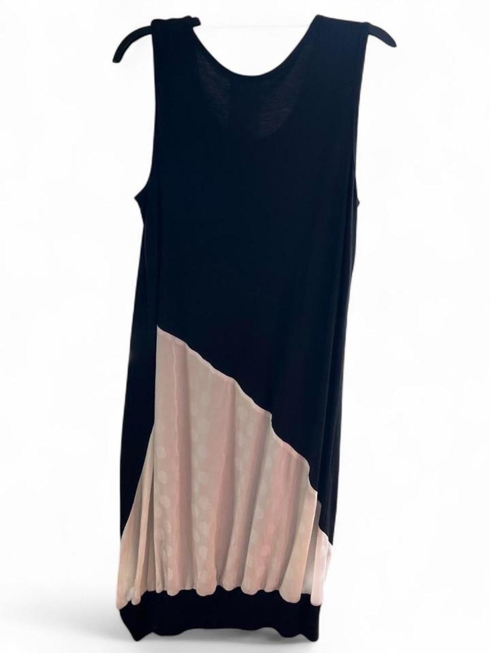 Yohji Yamamoto Y's SS 2011 polka dot paneled tank midi dress black white EUC 2 M - Picture 2 of 11